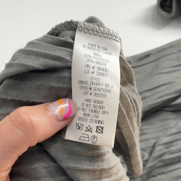 THEORY Osnyo Drapey Tee Pleated Maxi Skirt Gray Size M - Picture 5 of 5